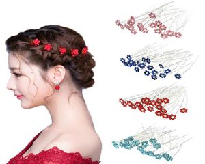 40pcslot Women Drinestone U Forma horquilla para accesorios de boda nupciales Camino de cristal de flores Clip Joyería de dama de honor 8357517