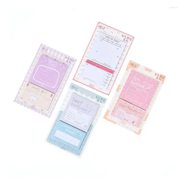 40 hojas de azúcar de azúcar Notas Genki Diary Cuenta de cuentas Mensaje de decoración de la oficina nota de álbumes de recortes Colorido 4opciones