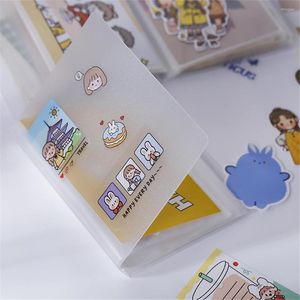 40Sheets Pocket A6 opslagboek Sticker Card draagbare transparante mapcollectie Po School Stationery