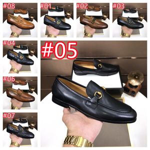 40stijl Design heren Oxford Slip On Pointed Toe echte leren schoenen Luxe Black Brown Men Dress Shoes Wedding Office Formele schoenen Maat 6.5-12