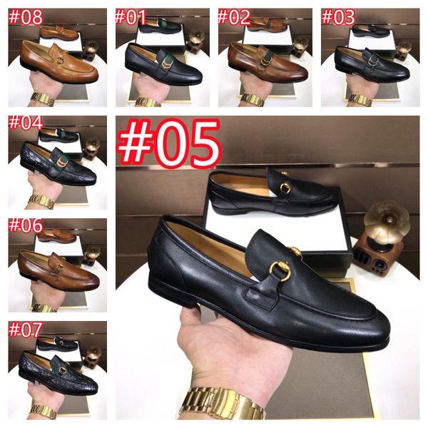 40Style Design Zapatos Oxford sin cordones para hombre con punta en punta, zapatos de cuero genuino, lujosos zapatos de vestir para hombre en color negro y marrón, zapatos formales para oficina de boda, talla 6,5-12