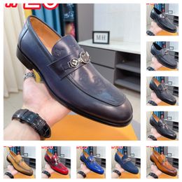 40Style Luxurious hommes Chaussures robes Mentlemen Style British Paty Leather Wedding Chaussures Men Flats Cuir Oxfords Chaussures formelles
