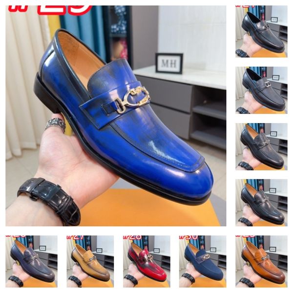 40Style Men Brog Shoes Chaussures habillées classiques Poighed Toe Wedding Chaussures Tassel Oxfords Mentlemen Mandons Brown Formel Shoes Forme Big Taille 38-46