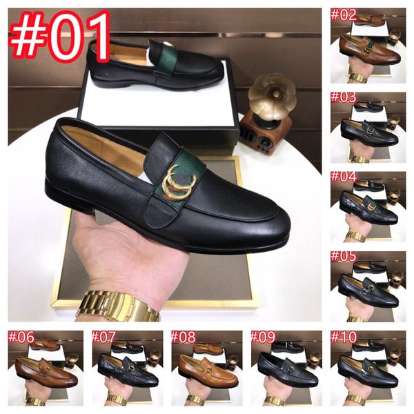 40Style Hombres Diseñador Vestido de lujo Zapatos de cuero Resbalón en charol Zapato Oxford informal para hombre Mocasín Brillo Calzado masculino Zapatos con punta en punta tamaño 6.5-12