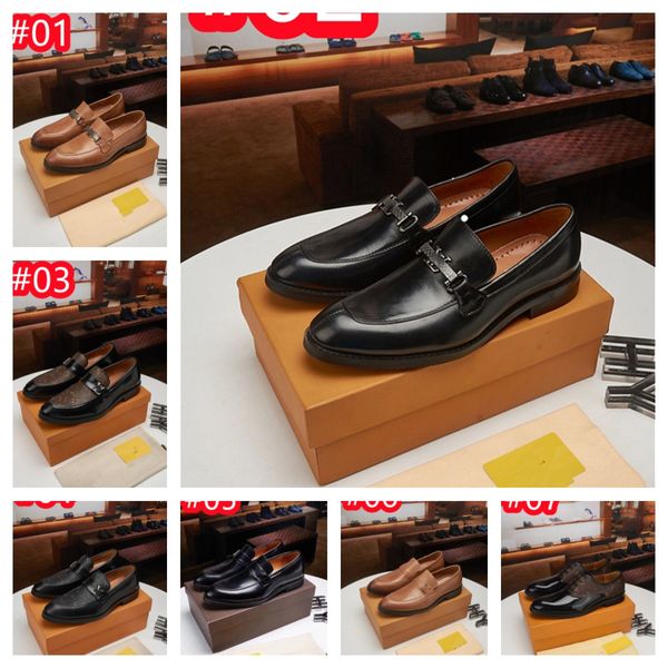 40 Estilo Tamaño 6-13 Fiesta Hombres Zapatos de vestir de diseñador Hombres Zapatillas de deporte casuales Mocasines de cuero de negocios Zapatos de hombre Mocasines Zapatos de herramientas Zapatos