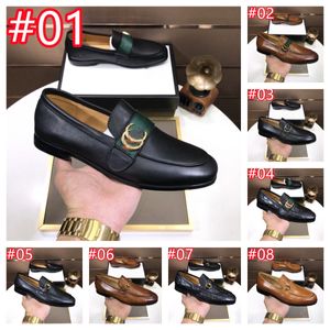 40Style Top Qualité Italien Hommes Robe Chaussures En Cuir Véritable Slip sur Mariage Bureau Party Designer Robe Chaussures Mocassins Marron Noir Formelle Oxford Chaussures taille 6.5-12