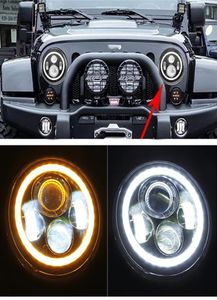 Phare de projecteur LED 40W, 7 pouces, yeux d'ange, anneau Halo et antibrouillard de 4 pouces, pour Jeep Wrangler JK LJ Unlimited8132356