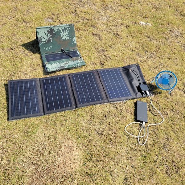 Camping en plein air 40 W panneau solaire pliable USB alimenté par le soleil chargeur de cellule centrale électrique portable ETFE étanche avec port QC3.0 DC pour téléphone Pad Power Bank randonnée