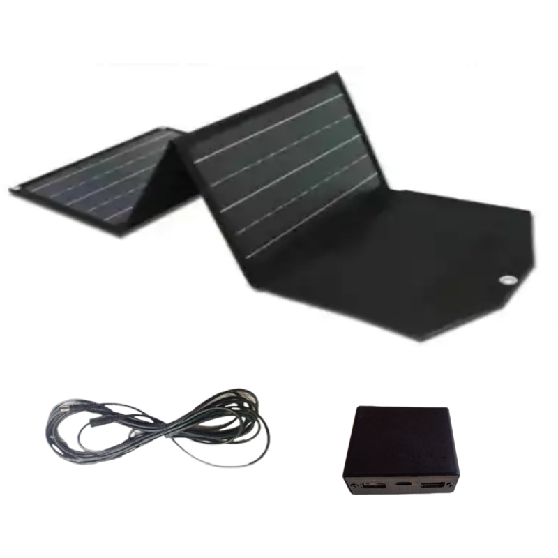 Outdoor camping 40W Solar Panel Vouw USB Sun Powered Battery Cell Charger Portable Power Station ETFE Waterdicht met QC3.0 DC -poort voor telefoonkussen Power Bank Wandelen