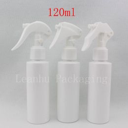 Spray à gâchette de réglage de maquillage blanc 40X 120ml, récipient de bouteille de pulvérisation en plastique vide, bouteille de pulvérisation d'eau rechargeable à faire soi-même