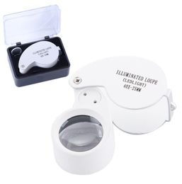 40x 25mm Glass Magnifying Jeweler Magnifier Eye Jewelry Loupe Loop tz Lights Led Light