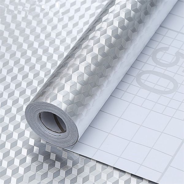 40x100200 cm cocina a prueba de aceite pegatinas impermeables papel de aluminio cocina estufa gabinete autoadhesivo etiqueta de la pared DIY papel tapiz 220727