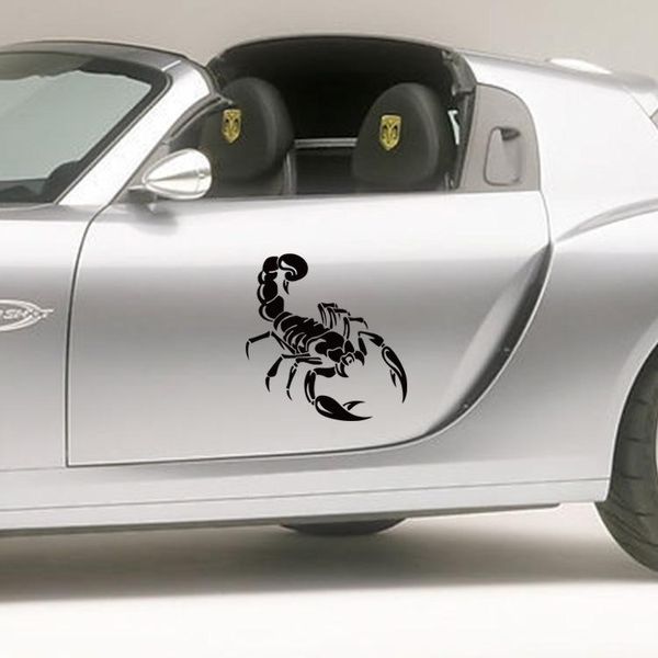 40x39cm autocollants de voiture personnalisés créatifs de couverture de bricolage autocollants de voiture scratch scorpion pvc amovible étanche