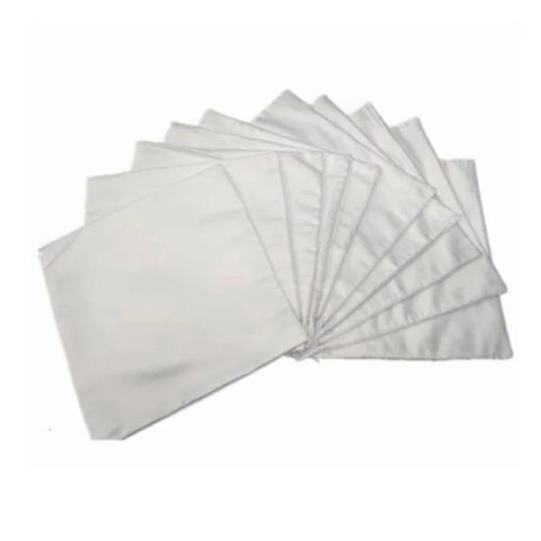 40x40 White Plain Sublimation Blanks Case de almohada Cubierta de cojín Fase de almohada para transferencia de calor Presiona como regalo de bricolaje 10pcs 231221