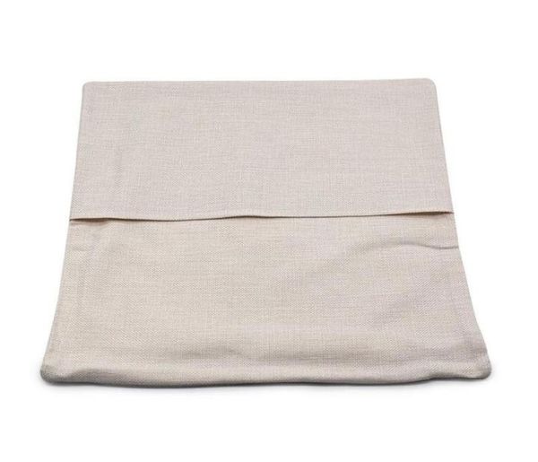 40x40cm sublimation Blank Book Pocket Pocket Oreiller Cover Solid Color DIY Polyester Linen Coussin Coussin Home Decor5074383