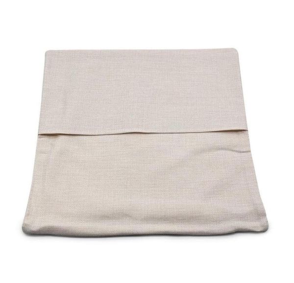 40x40cm sublimation Blank Book Pocket Pocket Oreiller Cover Solid Color DIY Polyester Linen Covers Home Decor7146955