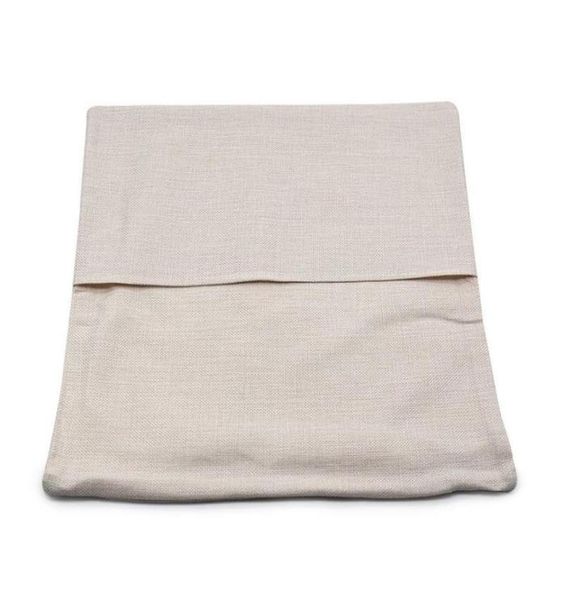 40x40cm sublimation Blank Book Pocket Pocket Oreiller Cover Solid Color DIY Polyester Linen Coussin Coussins Home Decor3583369