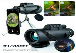 40X60 HD Zoom Statief Monoculaire Telescoop Draagbare Camping Telefoonclip BAK4 Prisma 3500m20000m Lange afstand Gezichtsveld9281910