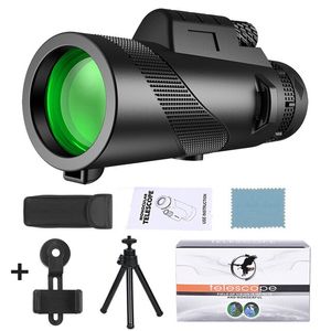 Jumelles puissantes avec Zoom militaire HD 40x60, télescope professionnel Portable à longue portée, monoculaire à faible Vision nocturne pour la chasse