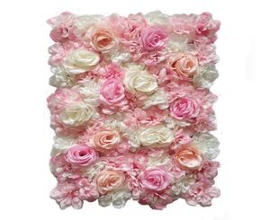 40x60cm Couleurs personnalisées Silk Rose Flower Mur de mariage Décoration Décoration de fleur artificielle Mur de fleur de fleur de mariage Romantique Décor 4360726