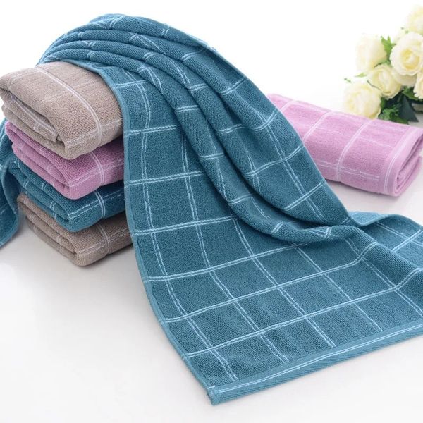 40x90cm Plaid Coton Men and Women Charck de toilette Bathrobe de salle de bain Pain de bain Sauna Sauna Sauna de serviette grande serviette Gym de sport pour adultes pour grandes serviettes Bathrobe