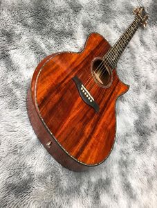 41 pouces en bois koa en bois complet incrusté folk guitar acoustique7523376