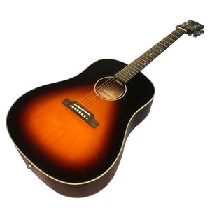 Guitarra acústica de madera color puesta de sol con superficie pulida de madera maciza serie J45 de 41 pulgadas