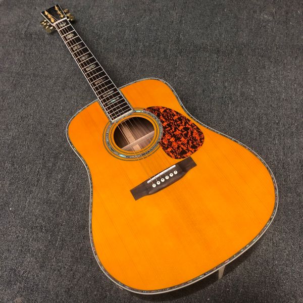 41 pouces blonde top K45 guitare acoustique solide finition ambre D forme électrique guitare acoustique folk guitare acoustique
