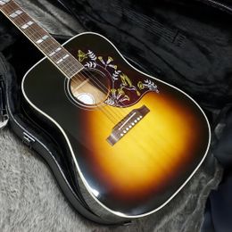 41 inch Deluxe Jumbo J45 akoestische gitaar Black Finish Solid Top Folk Guite Acoustique Rosewood Fletboard