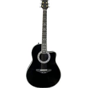 Guitare acoustique en épicéa massif de 41 pouces, avec micro, touche en palissandre, 20 frettes