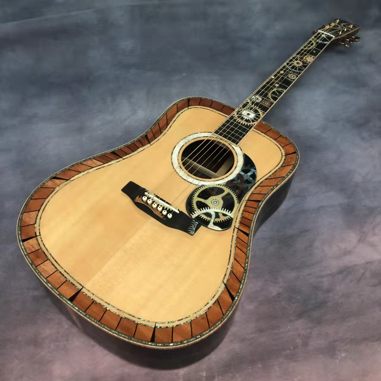 41 "D Barrel D45 Series full abalone shell Mosaic black finger acoustic acoustic guitar