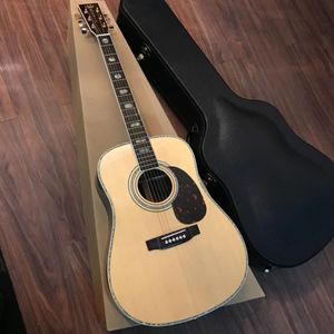 Guitarra acústica con superficie pulida de madera maciza serie D45 de 41 