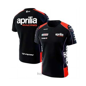 413o T-shirts pour hommes 2023/2024 Nouvelle équipe de course de Formule 1 F1 Été Aprilia Short Sportswear Rallye Impression 3D Respirant Séchage rapide Populaire Col rond Décontracté