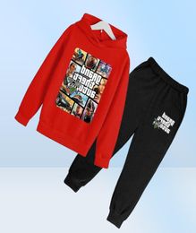 414Y 2021 Nieuwste kinderen Casual Fashion Clothing Game GTA 5 Hoodies GTA Street Outwear Boys Hip Hop Suit Children Sweatshirtpants G5951829