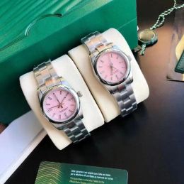 40 mm 36mm AAA Klasse Luxe Watch Pink Dial Women's Watch Automatische beweging Mechanische roestvrijstalen heren- en dameshorloge