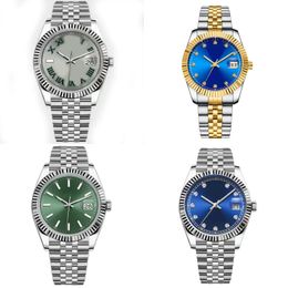 41mm AAA montre inoxydable hommes montres noir blanc bleu cadran loisirs bracelet plaqué argent or orologi datejust mouvement montre de luxe fête d'affaires SB027 B4