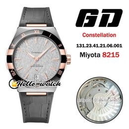 41 mm coaxiaal 131 23 41 21 06 001 horloges Miyota 8215 automatisch herenhorloge witte wijzerplaat tweekleurige rosé gouden kast zwarte lederen band H303f