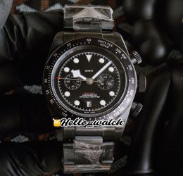 41 mm cronógrafo M79360DK0001 79360 M79360 Relojes Miyota Quartz Mens Watch Stopwatch PVD Pulsera de acero negro Sport Hel5895469