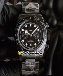 41 mm cronógrafo M79360DK0001 79360 M79360 Relojes Miyota Quartz Mens Watch Stopwatch PVD Pulsera de acero negro Sport HEL3793759