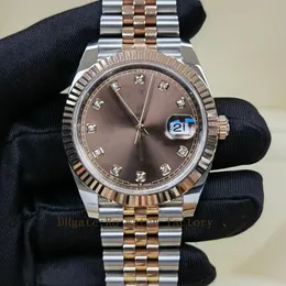 41 mm mannen 3235 Mechanisch horloge 18k rosé goud polshorloges waterdichte saffier 126331 diamant ingelegde tijd marker