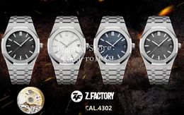 41 mm herenhorloges mannen automatisch Cal.4302 Bewegingswacht duik ZF roestvrij staal vaste band 24 juweel zilveren grijs blauw zwart automatisch datum zff 28800 vph hz polshorloges