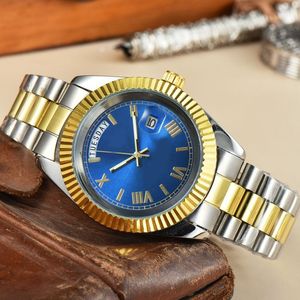 41mm hommes femmes montres jour date montres présidentielles entièrement en acier inoxydable reloj à la mode montre mécanique étanche pour homme SB017 B23