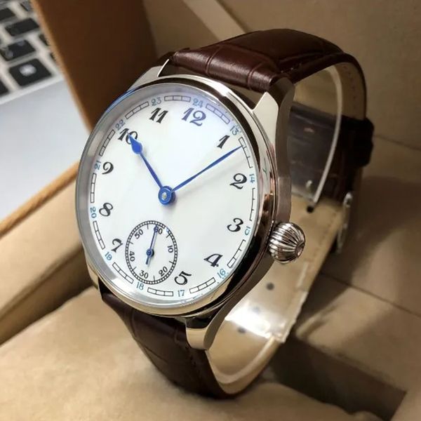 41mm sans logo émail cadran blanc asiatique 6498 17 bijoux mécanique main vent mouvement montres mécaniques pour hommes GR100-20 123