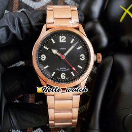 41 mm montres Ranger M79910-0001 79910 Black Dial Asian 2813 Automatic Mens Watch Full Rose Gold Steel Bracelet Hello Watch Hwtd 8 Style 2675