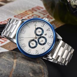 41 mm roestvrij stalen horloge klassiek design stijl luxe mode zwarte siliconen horloges stalen riem grote wijzerplaat heren quartz horloge groothandel