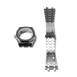 Sangle de boîtier de montre de 41 mm pour NH35NH364R36 Mouvement en acier inoxydable Remplacement de la couverture de bracelet Band 240320