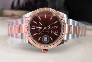 41 mm horloges heren roségoud staal heren BP Maker Factory 2813 datum 126301 chocoladebruin 126331 Wimbledon kristalglas eeuwigdurend armbandhorloge