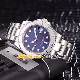 41 mm Y-M 116622-78760 Cadran bleu Miyota 8215 Montre automatique pour homme Lunette rotative Aiguilles rouges Bracelet en acier inoxydable 116622 Montres de haute qualité Pure_Time.