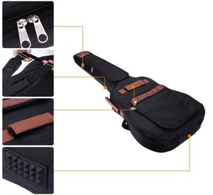 Mochila para guitarra de 41quot, correas para los hombros, bolsillos, funda acolchada de algodón de 8mm, Case5569716