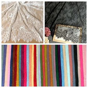 42 couleurs disponibles sur le tissu de dentelle Chantilly de qualité fine subtile pour les vêtements de jupe bricolage 240510